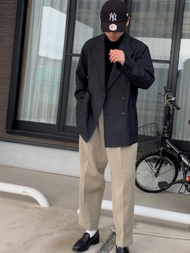 「Steven Alan（スティーブンアラン）のアイテム（テーラードジャケット）」を使った、Sinさん（メンズ・171cm）の冬コーディネート