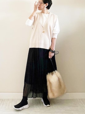 バッグ ピンク系 を使った 冬コーデ の人気ファッションコーディネート Wear