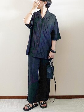 「sakishimatokyo（サキシマトーキョー）のアイテム（パンツ）」を使った、naoさん（レディース・156cm）の夏コーディネート