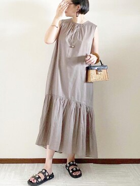 「REAL CUBE（リアルキューブ）のアイテム（アクセサリー）」を使った、naoさん（レディース・156cm）の夏コーディネート