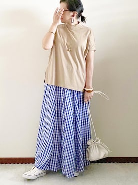 「REAL CUBE（リアルキューブ）のアイテム（アクセサリー）」を使った、naoさん（レディース・156cm）の夏コーディネート