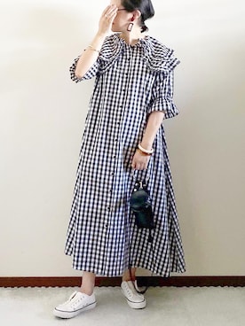 「REAL CUBE（リアルキューブ）のアイテム（アクセサリー）」を使った、naoさん（レディース・156cm）の夏コーディネート