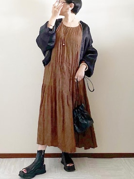 「ap retro（アプレトロ）のアイテム（ブルゾン）」を使った、naoさん（レディース・156cm）の夏コーディネート