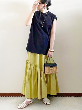 「REAL CUBE（リアルキューブ）のアイテム（アクセサリー）」を使った、naoさん（レディース・156cm）の夏コーディネート