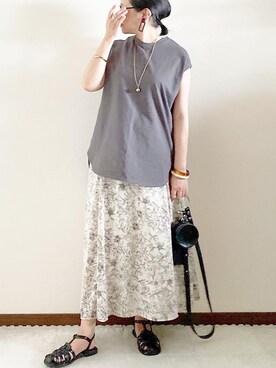 「REAL CUBE（リアルキューブ）のアイテム（アクセサリー）」を使った、naoさん（レディース・156cm）の夏コーディネート