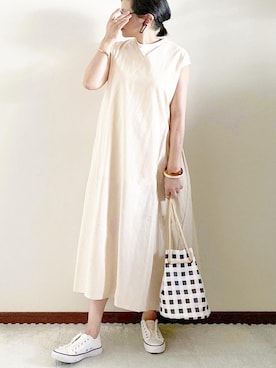 「REAL CUBE（リアルキューブ）のアイテム（アクセサリー）」を使った、naoさん（レディース・156cm）の夏コーディネート