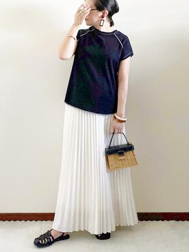 「REAL CUBE（リアルキューブ）のアイテム（アクセサリー）」を使った、naoさん（レディース・156cm）の夏コーディネート