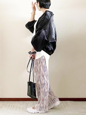 「ap retro（アプレトロ）のアイテム（ブルゾン）」を使った、naoさん（レディース・156cm）の秋コーディネート
