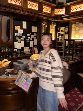 「セーター」｜motomiさん（レディース・163cm）の春コーディネート