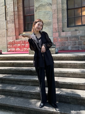 「Ray BEAMS（レイビームス）のアイテム（ジャケット/アウター）」を使った、motomiさん（レディース・163cm）の春コーディネート