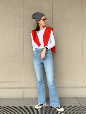 「Diosfront（ディオスフロント）のアイテム」を使った、motomiさん（レディース・163cm）の春コーディネート