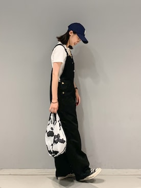 「アイテム（エコバッグ/サブバッグ）」を使った、motomiさん（レディース・164cm）の夏コーディネート