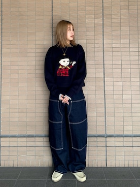 「Lee（リー）のアイテム」を使った、motomiさん（レディース・163cm）の秋コーディネート