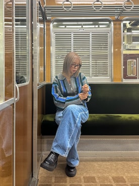 「KBF（ケイビーエフ）のアイテム（カーディガン/ボレロ）」を使った、motomiさん（レディース・163cm）の秋コーディネート