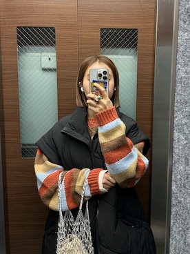 「MUHET（ミュエータ）のアイテム」を使った、motomiさん（レディース・163cm）の冬コーディネート