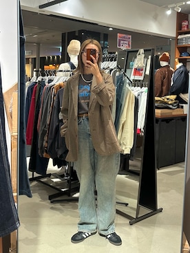 「FREAK'S STORE（フリークスストア）のアイテム（テーラードジャケット）」を使った、motomiさん（レディース・163cm）の秋コーディネート