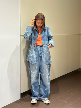「Lee（リー）のアイテム」を使った、motomiさん（レディース・163cm）の秋コーディネート