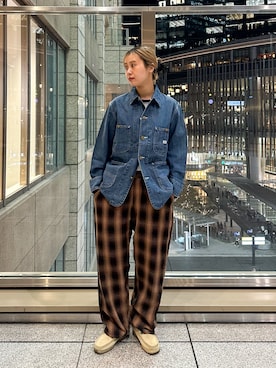 「Lee（リー）のアイテム」を使った、motomiさん（レディース・163cm）の秋コーディネート