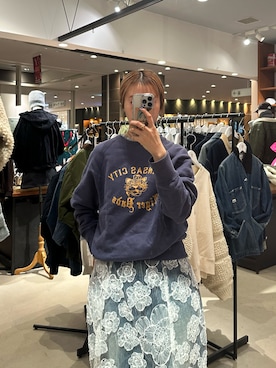 「Lee（リー）のアイテム（パンツ）」を使った、motomiさん（レディース・163cm）の冬コーディネート