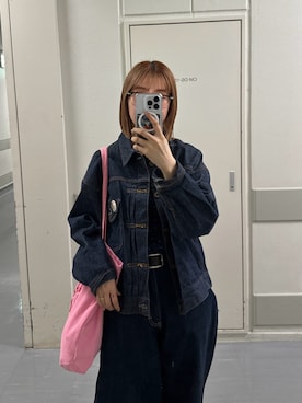 「Lee（リー）のアイテム（ジャケット/アウター）」を使った、motomiさん（レディース・163cm）の春コーディネート