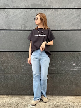 「フレアデニム」｜motomiさん（レディース・163cm）の春コーディネート