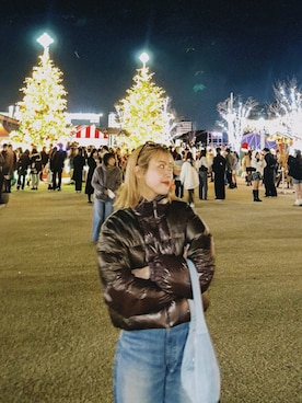 「Lee（リー）のアイテム（パンツ）」を使った、motomiさん（レディース・163cm）の冬コーディネート