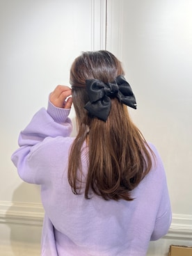 「アイテム（バレッタ/ヘアクリップ）」を使った、やまちろさん（レディース・160cm・20代）の冬コーディネート