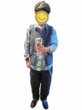 「CPH（シーピーエイチ）のアイテム（帽子）」を使った、ロスジェネ世代🕺さん（メンズ・170cm）の秋コーディネート