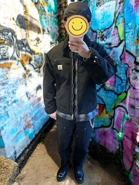 「アイテム（キャスケット）」を使った、ワン🐶太郎 さん（メンズ・170cm）の秋コーディネート