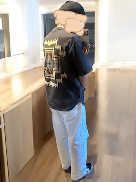 「アイテム（キャスケット）」を使った、ワン🐶太郎 さん（メンズ・170cm）の秋コーディネート