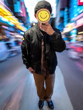 「アイテム（キャスケット）」を使った、ワン🐶太郎 さん（メンズ・170cm）の春コーディネート