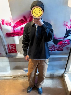「CPH（シーピーエイチ）のアイテム（キャスケット）」を使った、ワン🐶太郎 さん（メンズ・170cm）の春コーディネート
