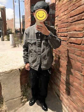 「アイテム（キャスケット）」を使った、ワン🐶太郎 さん（メンズ・170cm）の秋コーディネート