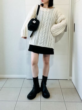 「アイテム（ニット/セーター）」を使った、❁⃘asa❁⃘さん（レディース・150cm）の夏コーディネート