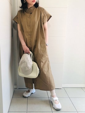 「COOLなこのコが仲間入り」｜「アイテム（シャツワンピース）」を使った、❁⃘asa❁⃘さん（レディース・150cm）の夏コーディネート