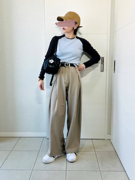 「NEW ERA（ニューエラ）のニューエラ NEW ERA 920CS MLB MINI LOGO NEYYAN KHA（キャップ）」を使った、❁⃘asa❁⃘さん（レディース・150cm）の秋コーディネート