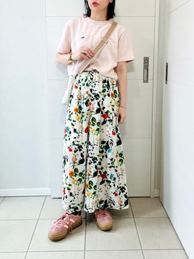 「ガウチョパンツ」｜「アイテム（その他）」を使った、❁⃘asa❁⃘さん（レディース・150cm）の夏コーディネート