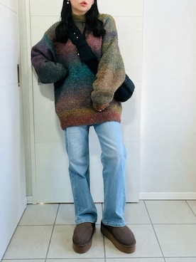 「新星WEARISTAにエントリー」｜「アイテム（スリッポン）」を使った、❁⃘asa❁⃘さん（レディース・150cm）の冬コーディネート