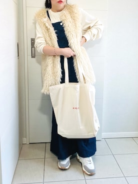 「ANGIE（アンジー）のアイテム（ジャンパースカート）」を使った、❁⃘asa❁⃘さん（レディース・150cm）の秋コーディネート
