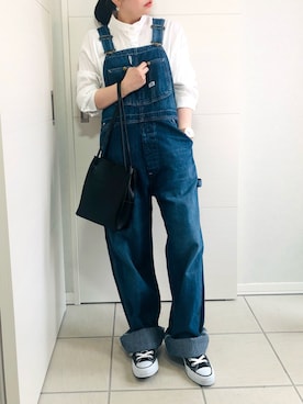 「converse」｜「アイテム（サロペット/オーバーオール）」を使った、❁⃘asa❁⃘さん（レディース・150cm）の秋コーディネート