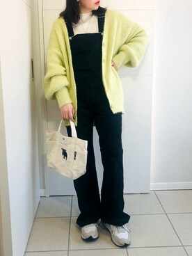 「something_jean」｜「アイテム（オールインワン・サロペット）」を使った、❁⃘asa❁⃘さん（レディース・150cm）の冬コーディネート