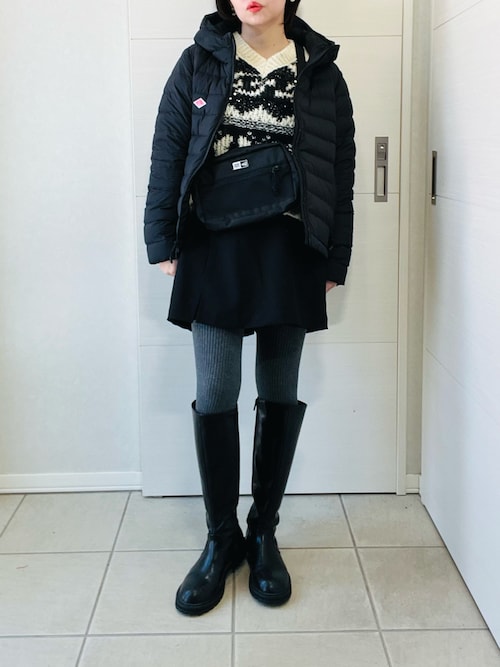 nordic pattern V-neck short knit tops /ノルディック柄 Vネック