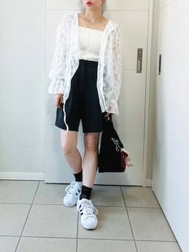 「アイテム（トートバッグ）」を使った、❁⃘asa❁⃘さん（レディース・150cm）の夏コーディネート