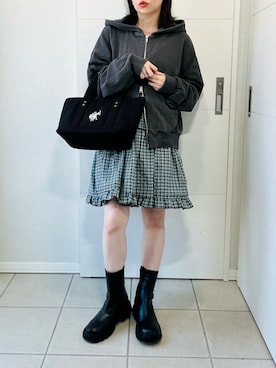 「アイテム（パーカー）」を使った、❁⃘asa❁⃘さん（レディース・150cm）の秋コーディネート
