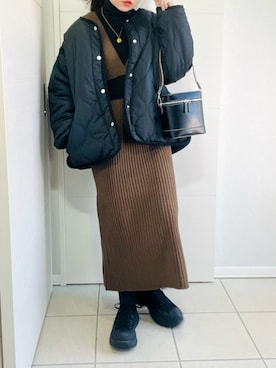 「ECRIRE（エクリール）のアイテム（ブルゾン）」を使った、❁⃘asa❁⃘さん（レディース・150cm）の冬コーディネート