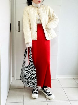 「Traditional Weatherwear」｜「アイテム（ノーカラージャケット）」を使った、❁⃘asa❁⃘さん（レディース・150cm）の秋コーディネート