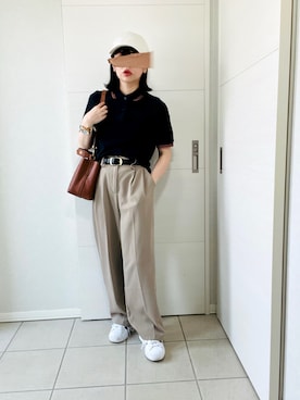 「アイテム（スラックス）」を使った、❁⃘asa❁⃘さん（レディース・150cm）の夏コーディネート