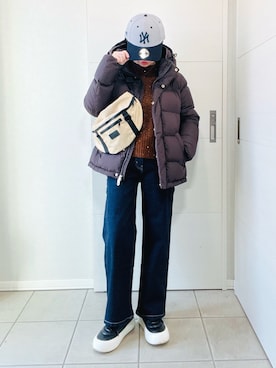 「アイテム（キャップ）」を使った、❁⃘asa❁⃘さん（レディース・150cm）の冬コーディネート