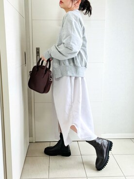 シャツワンピースを使った ショートブーツ の人気ファッションコーディネート Wear