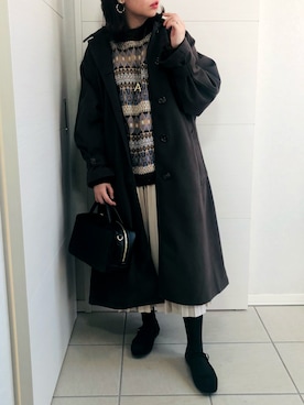 「クリスプ」｜「アイテム（ステンカラーコート）」を使った、❁⃘asa❁⃘さん（レディース・150cm）の冬コーディネート